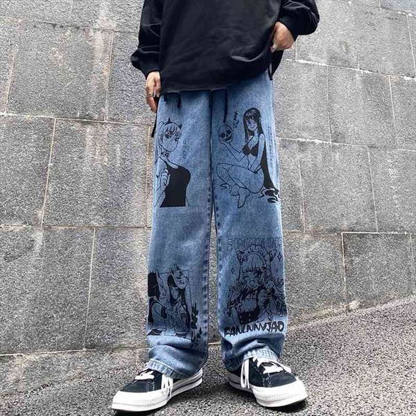 vintage washed streetwear harajuku cartoon womens jean anime print fashion girljeans loose wide leg pants cotton, Blue
vintage washed streetwear harajuku cartoon womens jean anime print fashion girljeans loose wide leg pants cotton, Blue