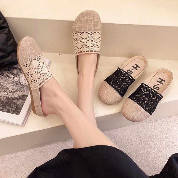loafers cover toe low slippers casual fretwork heels lace shoes slides shallow slipers women luxury soft summer flat 2021 basic, Black
loafers cover toe low slippers casual fretwork heels lace shoes slides shallow slipers women luxury soft summer flat 2021 basic, Black