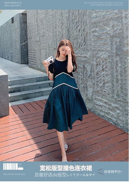casual dresses women's dress splicing female gentle wind long skirt fat thin temperament, Black;gray
casual dresses women's dress splicing female gentle wind long skirt fat thin temperament, Black;gray