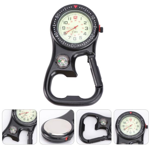 clip-on carabiner luminous face backpacker fob watch with compass bottle opener for mountaineering sports equipment black outdoor gadgets
clip-on carabiner luminous face backpacker fob watch with compass bottle opener for mountaineering sports equipment black outdoor gadgets