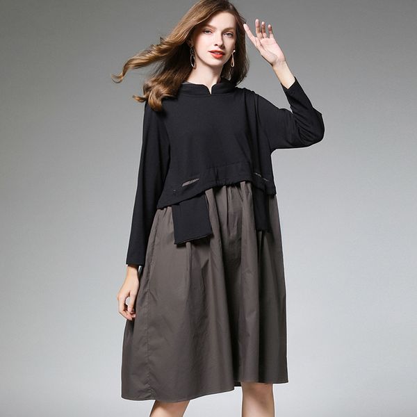 big yards dresses large women's autumn 2021 fat mm fashion color contrast stitching loose hooded children 9982
big yards dresses large women's autumn 2021 fat mm fashion color contrast stitching loose hooded children 9982