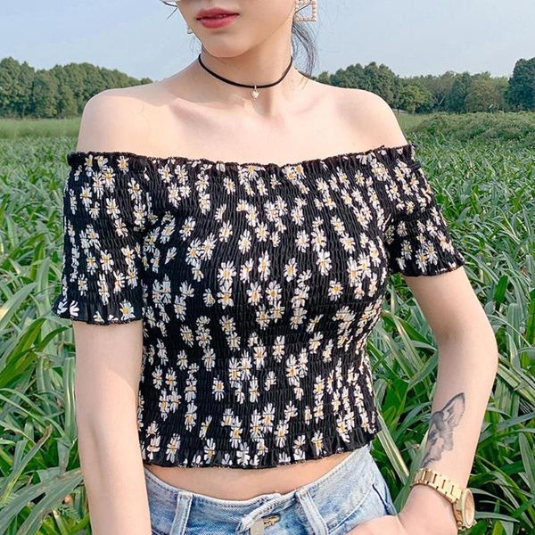 women vintage marguerite off shoulder short sleeve crop t-shirt blouse women's blouses & shirts, White
women vintage marguerite off shoulder short sleeve crop t-shirt blouse women's blouses & shirts, White