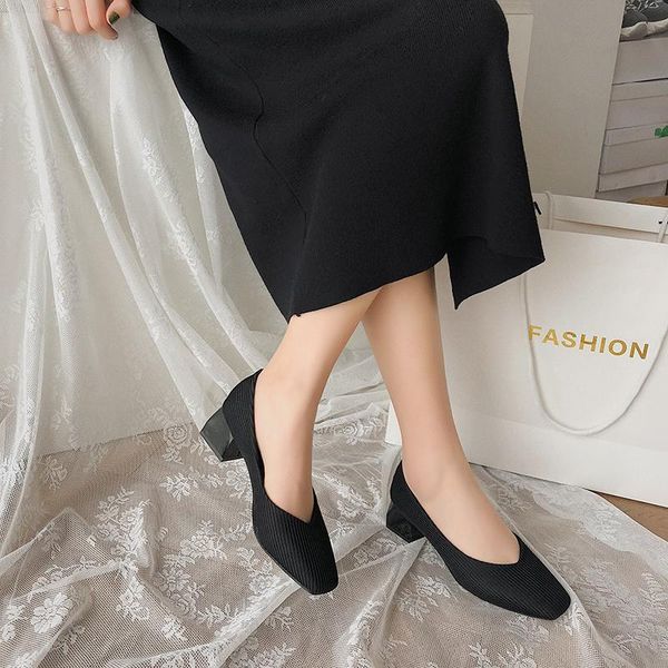 dress shoes shallow mouth women 2021 summer korean version of the wild fashion thick heel square head women's, Black
dress shoes shallow mouth women 2021 summer korean version of the wild fashion thick heel square head women's, Black