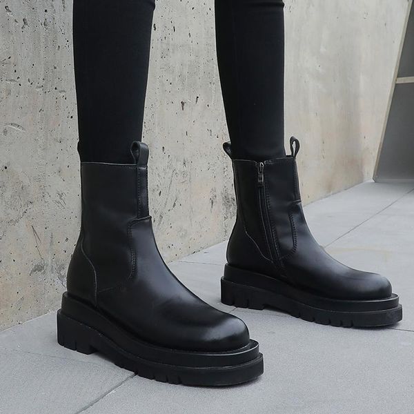 boots band women motorcycle genuine leather platform high heels shoes woman female winter est party ankle size 41 42, Black
boots band women motorcycle genuine leather platform high heels shoes woman female winter est party ankle size 41 42, Black