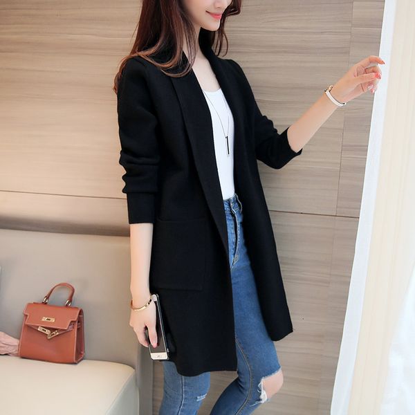 tees casual knitted wool coat of loose cardigan sweater 2021 autumn long winter outerwear women's, White
tees casual knitted wool coat of loose cardigan sweater 2021 autumn long winter outerwear women's, White