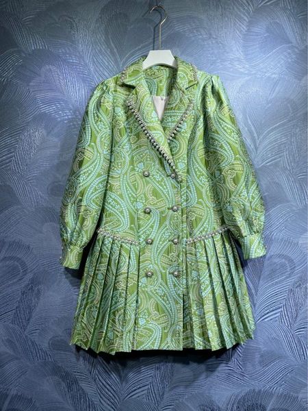 women's suits & blazers beading green floral printed women pleated lantern sleeves autumn vintage good quality lady coat jackets, White;black
women's suits & blazers beading green floral printed women pleated lantern sleeves autumn vintage good quality lady coat jackets, White;black