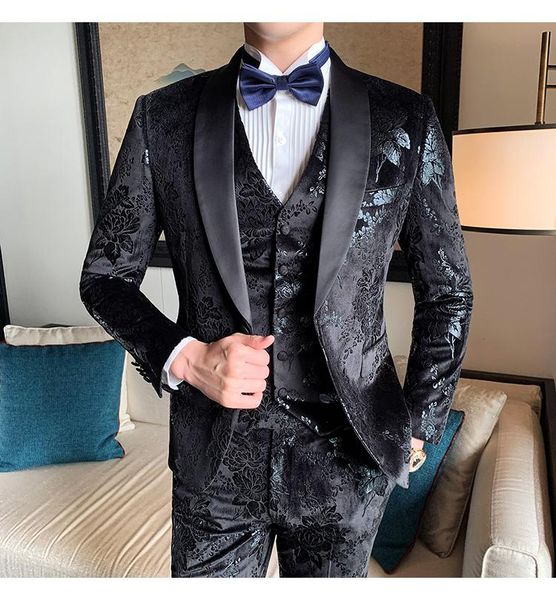 men's suits & blazers floral printed costume homme mariage baroque 3xl 2021 autumn vestito da sposo 3 pieces suit men wedding dress, White;black
men's suits & blazers floral printed costume homme mariage baroque 3xl 2021 autumn vestito da sposo 3 pieces suit men wedding dress, White;black