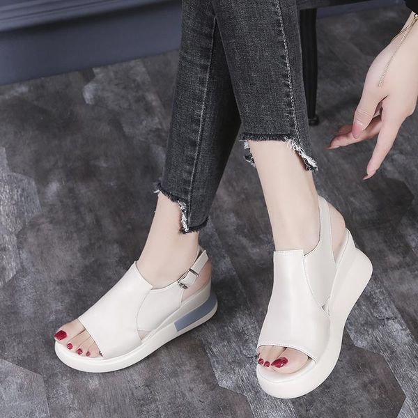 sandals 2021 women summer fashion women's solid color leisure all-match round head comfortable platform, Black
sandals 2021 women summer fashion women's solid color leisure all-match round head comfortable platform, Black