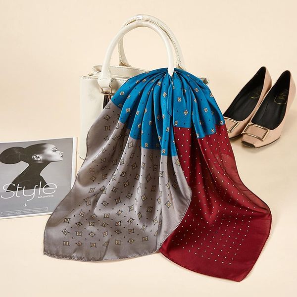 scarves silk square color matching cashew flowers bandanas women vintage paisley headbands skinny 70*70cm scarf, Blue;gray
scarves silk square color matching cashew flowers bandanas women vintage paisley headbands skinny 70*70cm scarf, Blue;gray