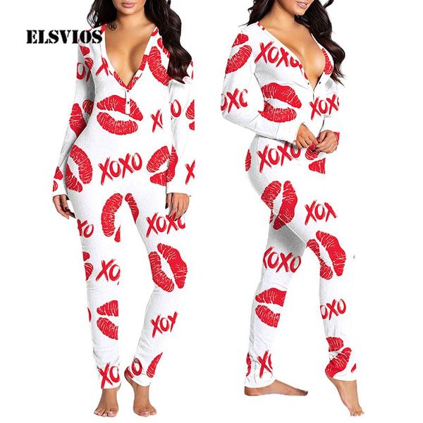 spring women casual home jumpsuits red lips love printed button flap v neck long sleeve sleepwear jumpsuit elegant women's & rompers, Black;white
spring women casual home jumpsuits red lips love printed button flap v neck long sleeve sleepwear jumpsuit elegant women's & rompers, Black;white