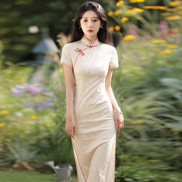 ethnic clothing women chinese style elegant retro cheongsam 2021 female summer improved dress young lace temperament daily wear, Red
ethnic clothing women chinese style elegant retro cheongsam 2021 female summer improved dress young lace temperament daily wear, Red