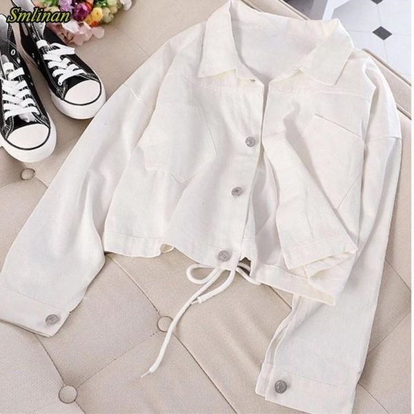 women's jackets smlinan white denim coat women turn-down collar single breasted bandage casual streetwear jeans overcoat cowboy jacket, Black;brown
women's jackets smlinan white denim coat women turn-down collar single breasted bandage casual streetwear jeans overcoat cowboy jacket, Black;brown