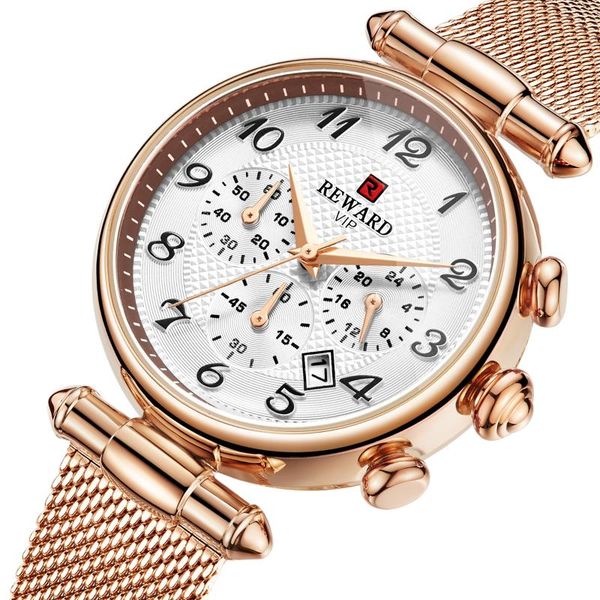 wristwatches reward quartz women watches mesh strap working 3 small dial fashion dress ladies watch rose golden, Slivery;brown
wristwatches reward quartz women watches mesh strap working 3 small dial fashion dress ladies watch rose golden, Slivery;brown
