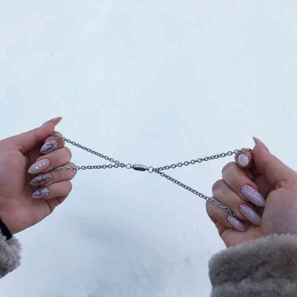 2pcs/set couple magnet attraction bracelets set for lover stainless steel chain men women charm jewelry valentine day gift, Golden;silver
2pcs/set couple magnet attraction bracelets set for lover stainless steel chain men women charm jewelry valentine day gift, Golden;silver
