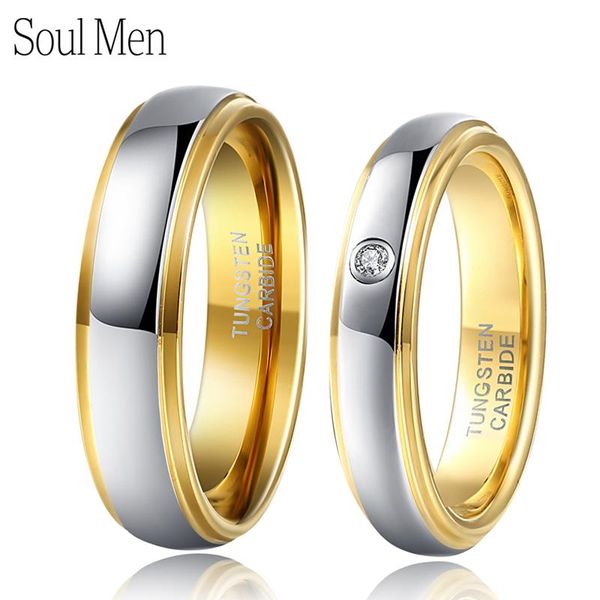wedding rings 1 pair silver & gold color tungsten couple engagement set 6mm for him 4mm her with cz stone anel masculino, Slivery;golden
wedding rings 1 pair silver & gold color tungsten couple engagement set 6mm for him 4mm her with cz stone anel masculino, Slivery;golden