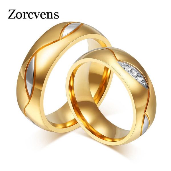 cluster rings zorcvens 2021 fashion classic couple for lover's cubic zirconia wedding ring gold-color stainless steel jewelry, Golden;silver
cluster rings zorcvens 2021 fashion classic couple for lover's cubic zirconia wedding ring gold-color stainless steel jewelry, Golden;silver