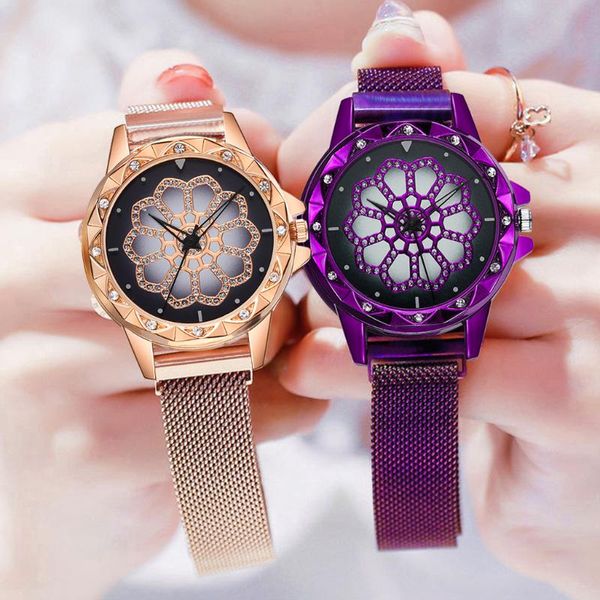wristwatches drop clock women magnet buckle lucky flower watch luxury ladies rhinestone quartz relogio feminino, Slivery;brown
wristwatches drop clock women magnet buckle lucky flower watch luxury ladies rhinestone quartz relogio feminino, Slivery;brown