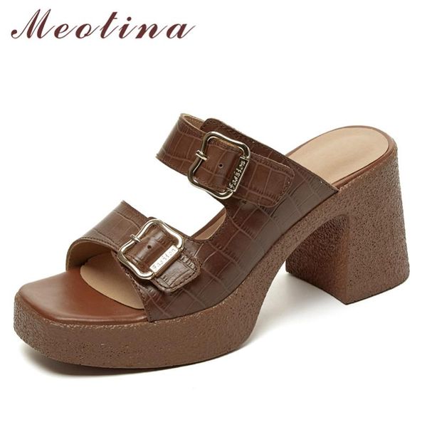 dress shoes meotina slippers women genuine leather sandals super high heel slides square toe thick ladies footwear summer black
dress shoes meotina slippers women genuine leather sandals super high heel slides square toe thick ladies footwear summer black