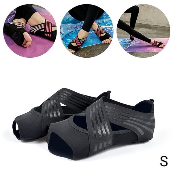sports socks dance pilates indoor anti-skid yoga shoes gym ladies women's fitness five toe backless, Black
sports socks dance pilates indoor anti-skid yoga shoes gym ladies women's fitness five toe backless, Black