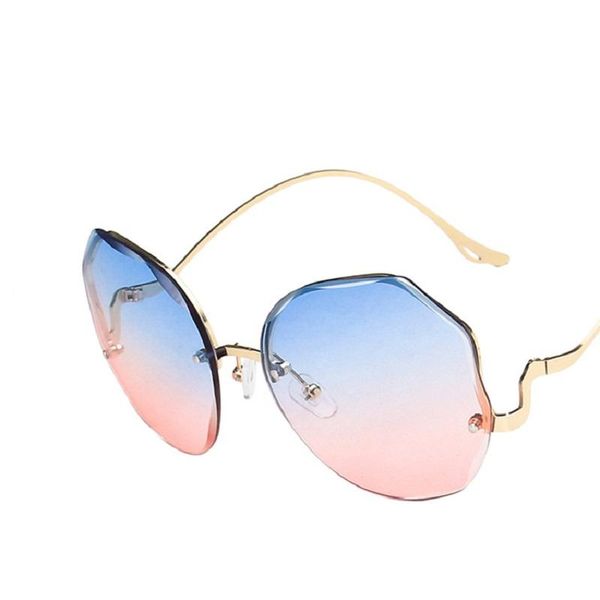 sunglasses rimless cut-edge female korean round face big frame sun protection and uv, White;black
sunglasses rimless cut-edge female korean round face big frame sun protection and uv, White;black