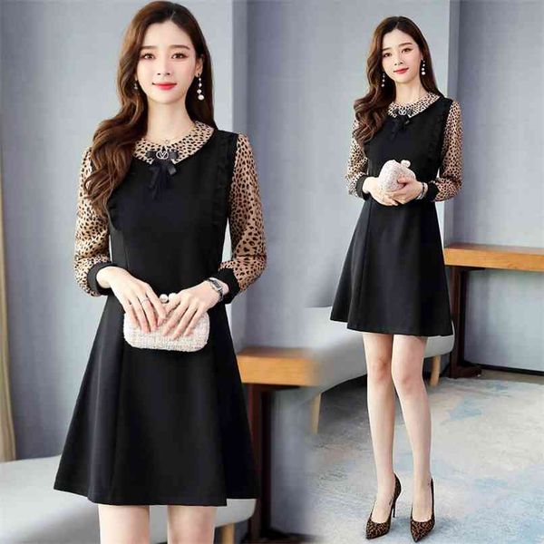 spring autumn black vintage leopard mini dress plus size boho beach casual dresses elegant women party vestidos 210528, Black;gray
spring autumn black vintage leopard mini dress plus size boho beach casual dresses elegant women party vestidos 210528, Black;gray