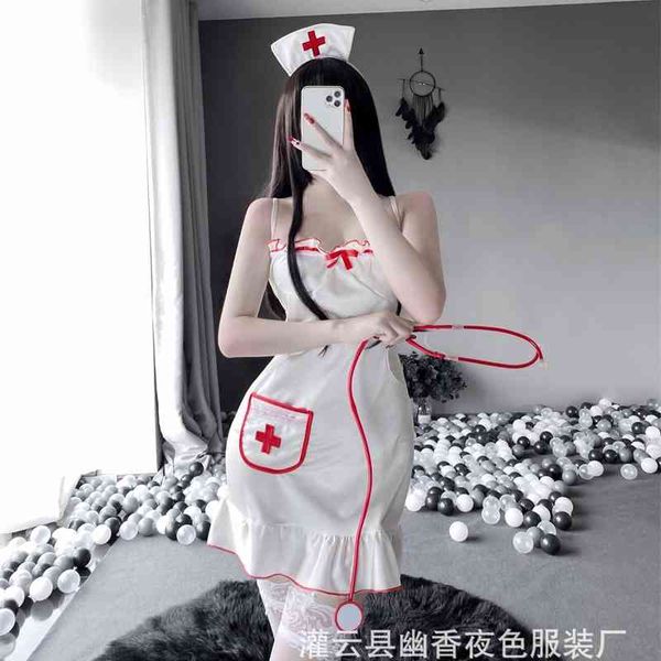 lin linting fun underwear polyester bright nurse uniform temptation perspective deep v-neck ruffle one-piece, Black;white
lin linting fun underwear polyester bright nurse uniform temptation perspective deep v-neck ruffle one-piece, Black;white
