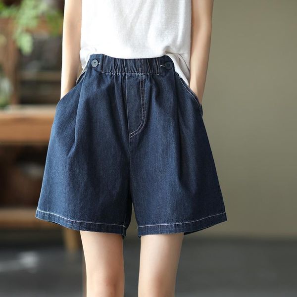 women's shorts women denim summer casual all-match 2021 ladies elastic waist pocket retro, White;black
women's shorts women denim summer casual all-match 2021 ladies elastic waist pocket retro, White;black