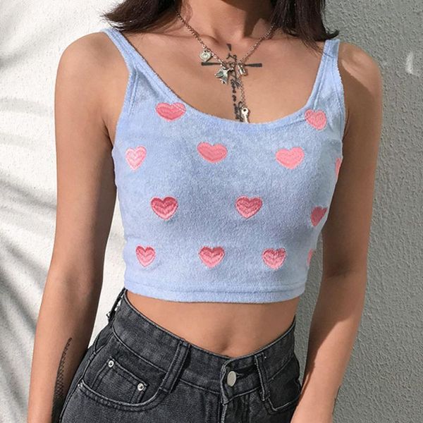 women's tanks & camis summer kawaii sweet tank butterfly cherry embroidery love heart printed cropped for women girls, White
women's tanks & camis summer kawaii sweet tank butterfly cherry embroidery love heart printed cropped for women girls, White