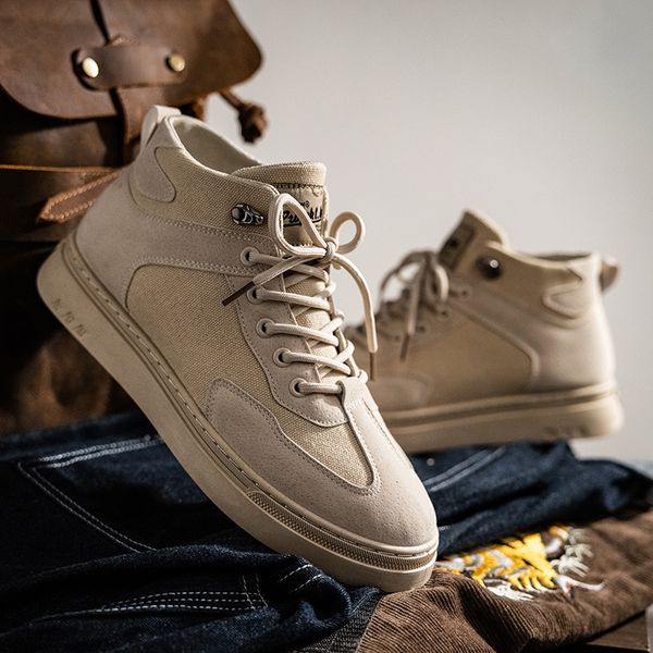 2021 spring korean high board sho casual and versatile work trend men's martin boots men, Black
2021 spring korean high board sho casual and versatile work trend men's martin boots men, Black