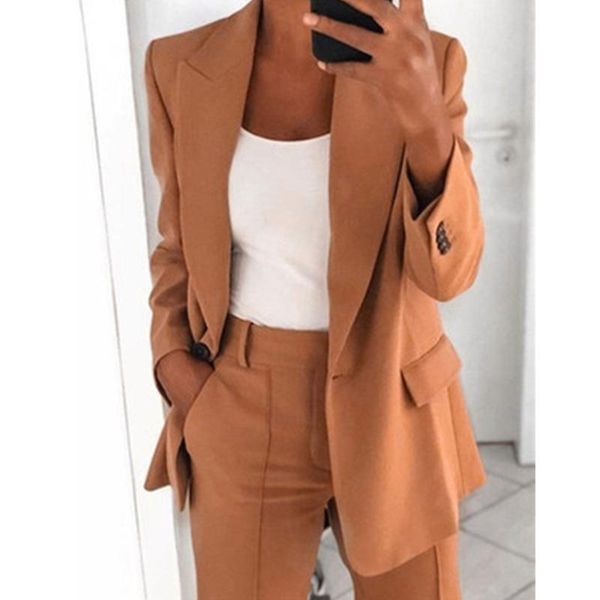 women's suits & blazers 2021 autumn women coat style european american fashion lapel slim cardigan temperament suit jacket solid colour, White;black
women's suits & blazers 2021 autumn women coat style european american fashion lapel slim cardigan temperament suit jacket solid colour, White;black