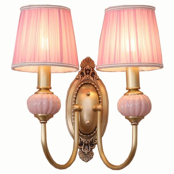 wall lamp american princess pink fabric bedroom bedsides light study room copper sconces balcony children corridor lamps
wall lamp american princess pink fabric bedroom bedsides light study room copper sconces balcony children corridor lamps