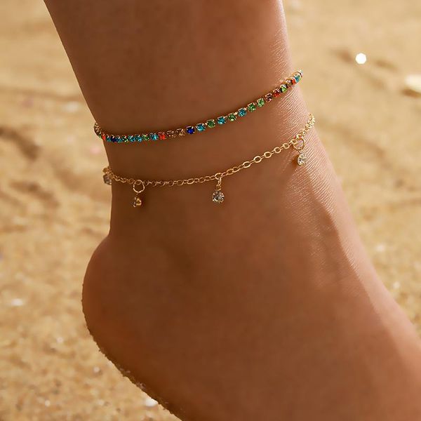 anklets bohemian colorful crystal stone for women luxury rhinestone geometry tassel foot chains fashion jewelry 14359, Red;blue
anklets bohemian colorful crystal stone for women luxury rhinestone geometry tassel foot chains fashion jewelry 14359, Red;blue