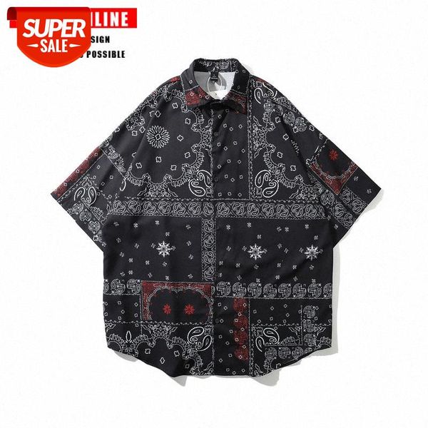 tkpa west coast cashew flower japanese harajuku style shirt retro couple wear men's short sleeve #f05h, White;black
tkpa west coast cashew flower japanese harajuku style shirt retro couple wear men's short sleeve #f05h, White;black