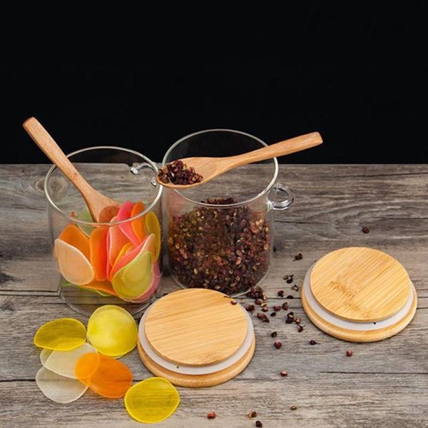 storage bottles & jars sugar bowl with bamboo lid and spoon, airtight small clear glass canister jar for kitchen storage, sugar, seeds, salt
storage bottles & jars sugar bowl with bamboo lid and spoon, airtight small clear glass canister jar for kitchen storage, sugar, seeds, salt