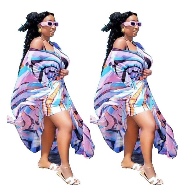 women's tracksuits tsxt 2021 african style women print sets lady chiffon elegant v-neck bell sleeve loose shawl with cool shorts 2-piec, Gray
women's tracksuits tsxt 2021 african style women print sets lady chiffon elegant v-neck bell sleeve loose shawl with cool shorts 2-piec, Gray