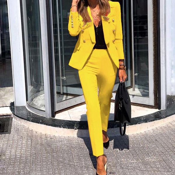 women's two piece pants women suits simple solid suit collar long-sleeved coat + pencil sets elegant female office slim outfit#fs, White
women's two piece pants women suits simple solid suit collar long-sleeved coat + pencil sets elegant female office slim outfit#fs, White