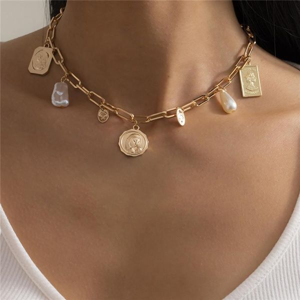 vintage relief portrait multi- design pendant necklace temperament water droplets imitation pearl female jewelry chokers, Golden;silver
vintage relief portrait multi- design pendant necklace temperament water droplets imitation pearl female jewelry chokers, Golden;silver
