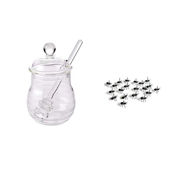 forks 1 pcs honey jar with and lid beehive syrup container & 60pcs ant shape fruit fork snack cake dessert tableware
forks 1 pcs honey jar with and lid beehive syrup container & 60pcs ant shape fruit fork snack cake dessert tableware