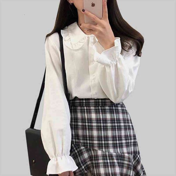 ruffles blouse shirt women button preppy style peter pan colla blouses ladies long sleeve white woman clothes chemise femme
ruffles blouse shirt women button preppy style peter pan colla blouses ladies long sleeve white woman clothes chemise femme