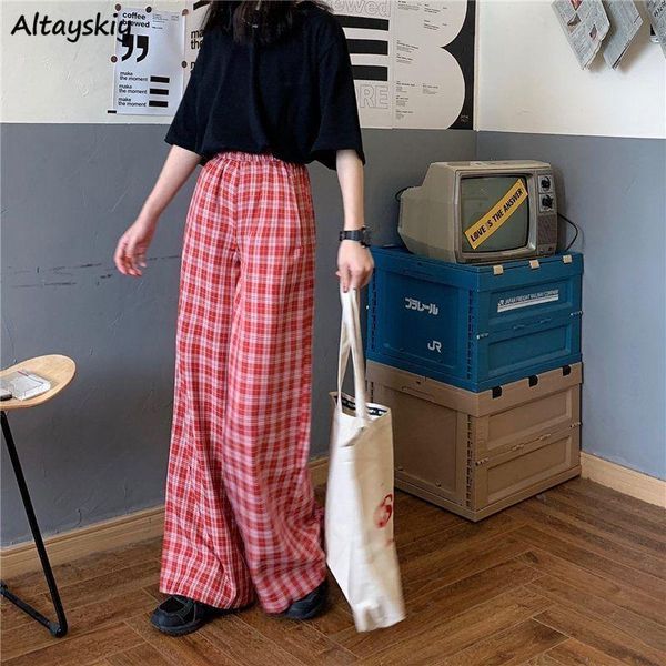 women's pants & capris wide leg women students spring plaid loose high waist elastic harajuku streetwear trendy trousers vintage friend, Black;white
women's pants & capris wide leg women students spring plaid loose high waist elastic harajuku streetwear trendy trousers vintage friend, Black;white
