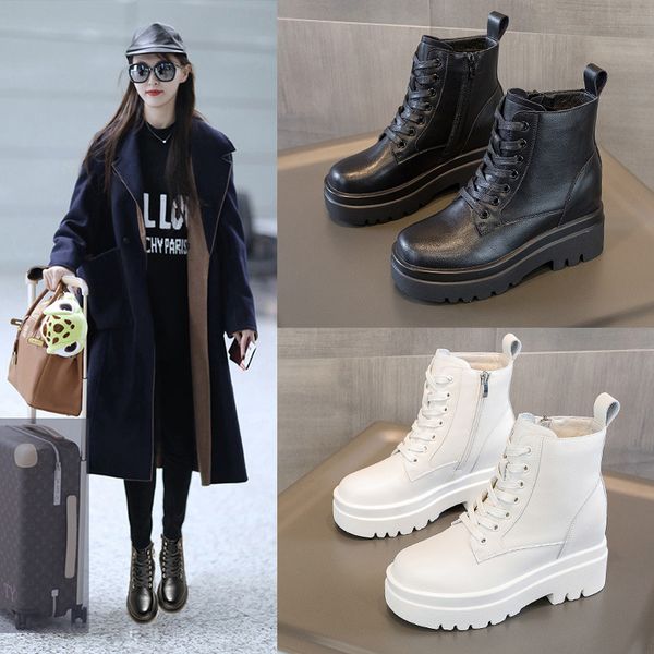 leather martin boots children's 2021 plush cotton inner heightening women's sho thick solebritish short boots white summer, Black
leather martin boots children's 2021 plush cotton inner heightening women's sho thick solebritish short boots white summer, Black
