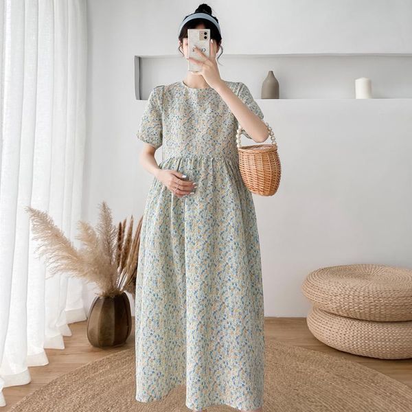 maternity dresses 01695# dress summer short sleeves korean style floral a line pregnant women plus size mom, White
maternity dresses 01695# dress summer short sleeves korean style floral a line pregnant women plus size mom, White