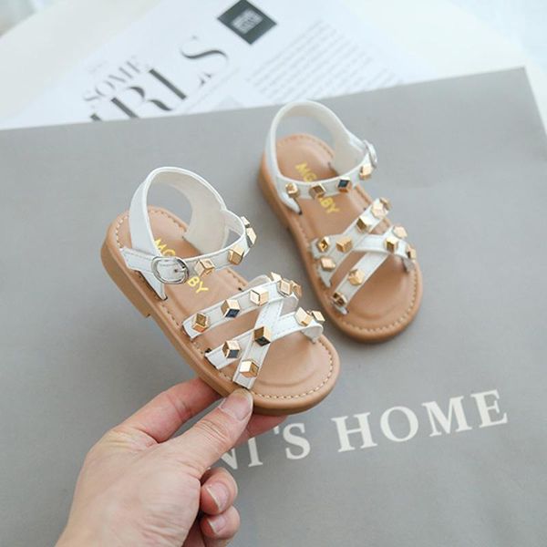 sandals girl fashion rivets pu white shoes children's summer soft casual roman beach baby kids 2021, Black;red
sandals girl fashion rivets pu white shoes children's summer soft casual roman beach baby kids 2021, Black;red