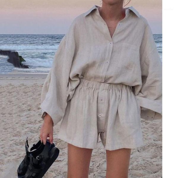 women's tracksuits summer casual two-piece suit 2021 retro fashion shorts suites shirt high waist loose bohemian top, Gray
women's tracksuits summer casual two-piece suit 2021 retro fashion shorts suites shirt high waist loose bohemian top, Gray