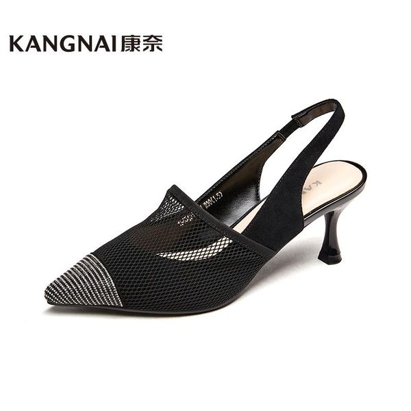 dress shoes kangnai sandals women high heels mesh ladies pointed toe slippers woman ankle wrap elegant bling slingback party, Black
dress shoes kangnai sandals women high heels mesh ladies pointed toe slippers woman ankle wrap elegant bling slingback party, Black