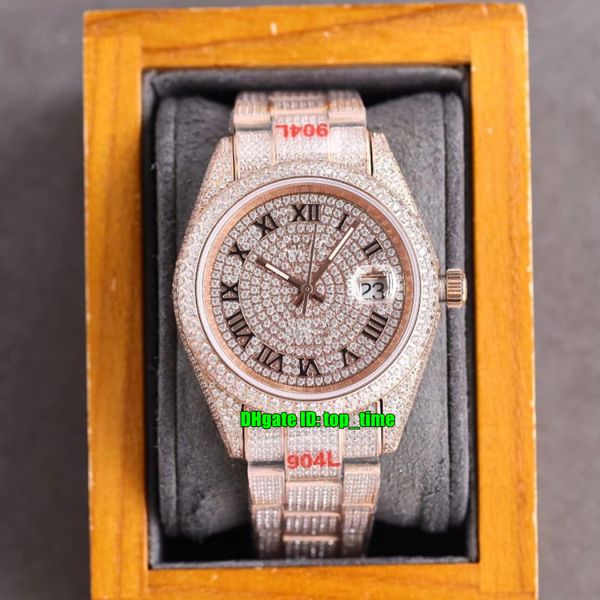 10 styles luxury watches rrf 41mm datejust iced out full diamond eta2824 automatic mens watch pavé diamonds dial rose rose bracelet ladies g, Slivery;brown
10 styles luxury watches rrf 41mm datejust iced out full diamond eta2824 automatic mens watch pavé diamonds dial rose rose bracelet ladies g, Slivery;brown