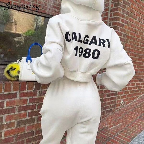 women's two piece pants spring 2021 fashion loose 2 two-piece set hooded zipper sweater + elastic waist casual, White 
women's two piece pants spring 2021 fashion loose 2 two-piece set hooded zipper sweater + elastic waist casual, White