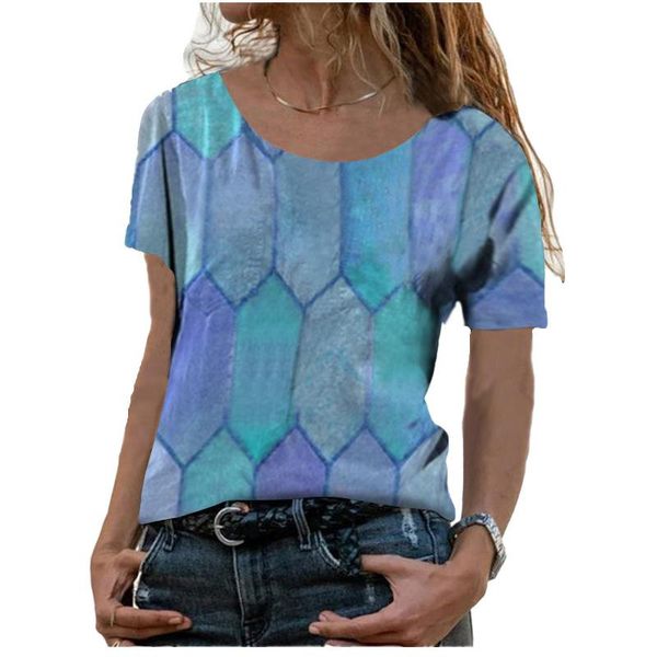 women's t-shirt geometry t shirt 2021 women summer womenshort sleeve o neck shirts ladies casual vintage, White
women's t-shirt geometry t shirt 2021 women summer womenshort sleeve o neck shirts ladies casual vintage, White