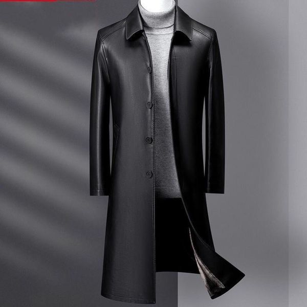 men's leather & faux mens winter trench fur coat plus size genuine jacket man long business casual sheepskin jackets male clothes, Black
men's leather & faux mens winter trench fur coat plus size genuine jacket man long business casual sheepskin jackets male clothes, Black