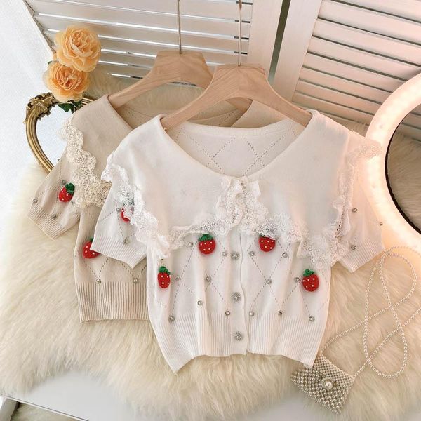 women's blouses & shirts early autumn cardigan korean college style doll collar lace stitching beaded cropped waist female slim e03, White
women's blouses & shirts early autumn cardigan korean college style doll collar lace stitching beaded cropped waist female slim e03, White